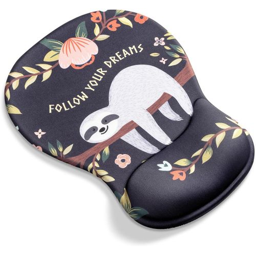 Ergonomic Mouse Pad with Gel Cushion and Wrist Rest-Sloth Design