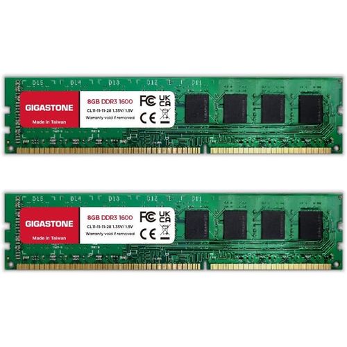 CMJAAGUR-Ram 16 Go (2 X 8 Go) Ddr3 16 Go Ddr3-1600 Mhz Pc3-12800 Cl11 1,5 V Udimm 240 Broches Sans Tampon Non Ecc Pour Ordinateur De Bureau (Ordinateur De Bureau Uniquement)[M210]