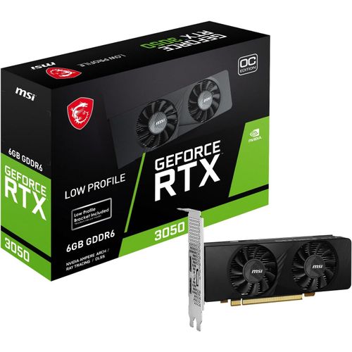 ASFASFq-MSI NVIDIA GeForce RTX 3050 LP 6G OC Carte Graphique - 6 Go GDDR6, 1492 MHz, PCI Express Gen 4, 96 Bits, DP v 1.4a, 2X HDMI 2.1 (Prend en Charge 4K à 120 Hz)