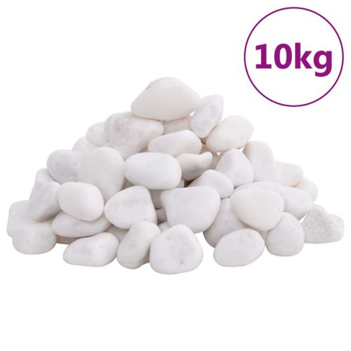 Vidaxl Galets Polis 10 Kg Blanc 2-5 Cm