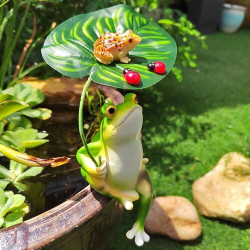Mevronisshop-Grenouille Decoration Jardin, Figurine Grenouille, Décoration Jardin Exterieur, Decoration Jardin, Statue De Jardin, Adapté Aux Petites Statues De Grenouille Dans Les Jardin, Fontaine, É