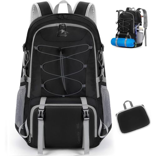 Tianyi-Sac À Dos Randonnée 40l Ultra Léger Pliable Pour Homme Femme - Voyage Etanche Grande Capacité Trekking Sport Camping Noir