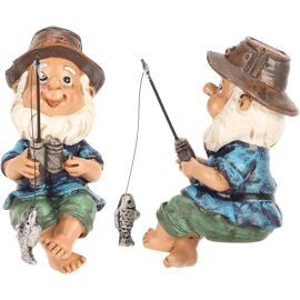 Mevronisshop-Charmante Statue De Jardin De Vieil Homme Pêcheur De 3,9 Pouces - Figurine En Résine Pour Décorations Et Cadeaux Extérieurs De Patio, De Cour, De Pelouse Et De Porche