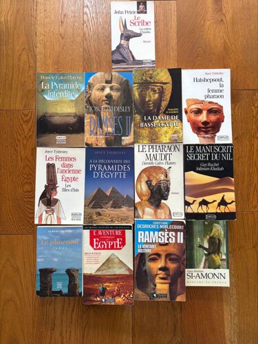 Lot 13 Livres Roman Histoire Égypte Égyptologie Pharaon Pyramide. 