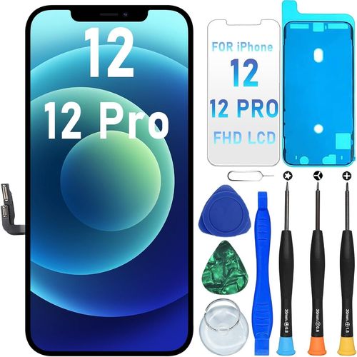 Kalanka-Écran Pour Iphone 12/12 Pro Lcd,6,1 Pouces Fhd Avec Kit De Réparation 3d Touch Face Id Truetone Remplacement Display Pour Iphone 12/12 Pro