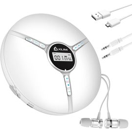 Discman ¿ Lecteur CD Portable avec Batterie Intégrée + Écouteurs Fusion - Mini Walkman CD, Baladeur CD Compact, Compatible avec CD-R, CD-RW et MP3 [Nouveauté] - Noir