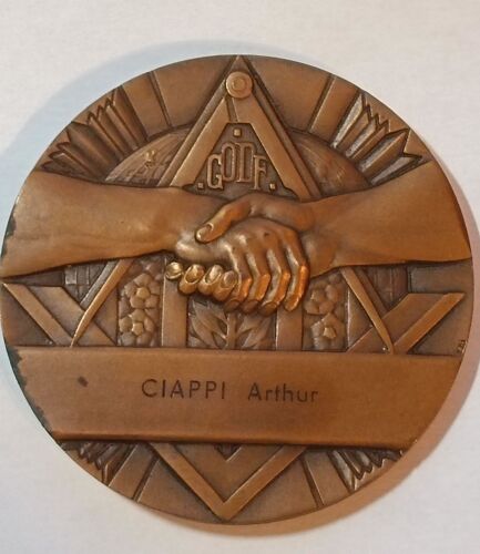 Médaille En Bronze Grand Orient De France Graveur Blin