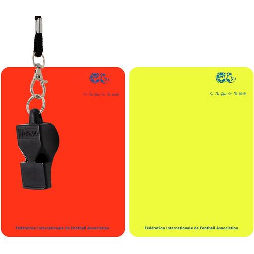 Teppc-Kit D'arbitre De Football, Avec Carte Rouge/Jaune Et Acier Inoxydable Métal Coach Sifflet, Carton Arbitre Footballde, Carte Jaune Et Rouge, Pour Jeux Sport Accessoires Arbitre De Football