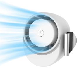 Ventilateur portable ultra-silencieux à clip de taille, réglable sur 3 vitesses, rechargeable par USB-C, format de poche avec clip