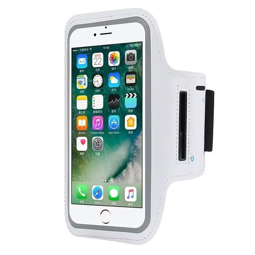 Brassard De Téléphone Portable Xxl De 7 Pouces,Support De Sport De Plein Air,Sac De Téléphone De Course,Étuis Pour Iphone Samsung Xiaomi Redmi--White