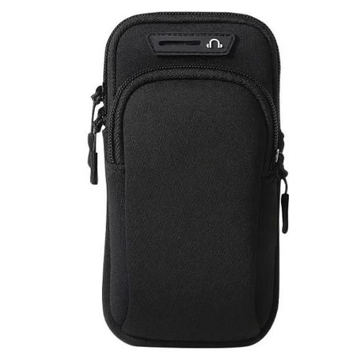 Brassard Universel Sport Coque De Téléphone Pour Bras De Course Support De Téléphone Sport Sac Mobile Main Pour Iphone Xiaomi Huawei Moins De 6.5 "7.2"--Black