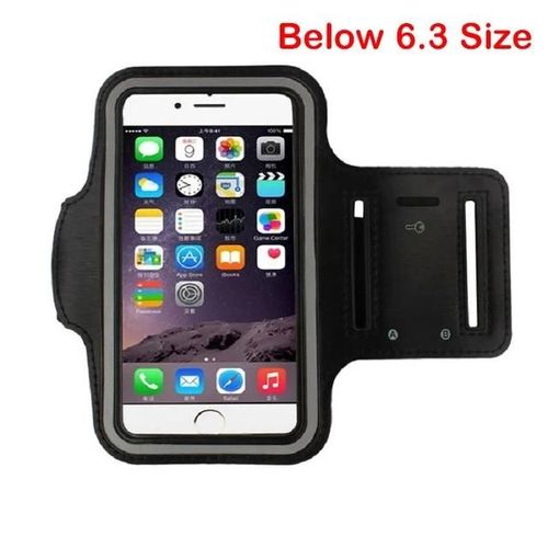 Support De Brassard De Sport Universel,Étui De Téléphone,Accessoires De Course Pour Iphone 15,14,13,11,Pro Max,Samsung,Xiaomi,Housse De Brassard--Black 6.3 Inches