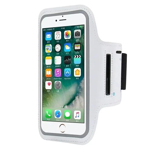 Nouveau Support De Smartphone Pour Sports De Plein Air,Ceinture De Bras De Course,Sac De Téléphone,Cycle De Gymnastique,Brassard De Téléphone Portable Pour Iphone Samsung--White