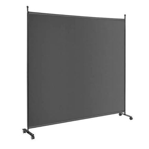 COSTWAY Paravent pour l'Intérieur & l'Extérieur - 184 x 184 CM à Roulettes Écran de Confidentialité, Balcon - Jardin Gris