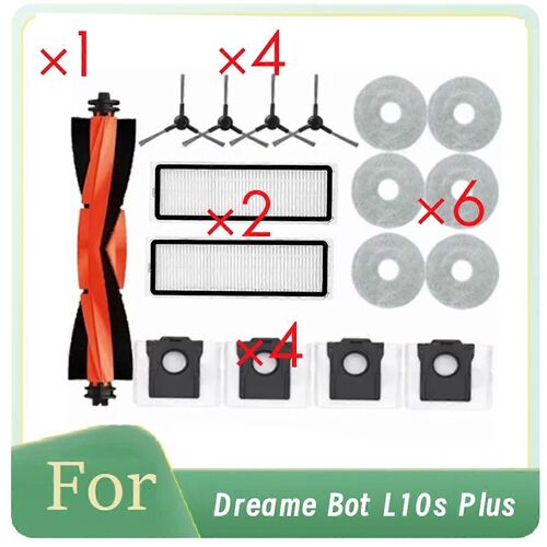 Pour aspirateur robot Bot L10s Plus, brosse latérale principale, filtre, sacs à poussière, accessoires de rechange durables