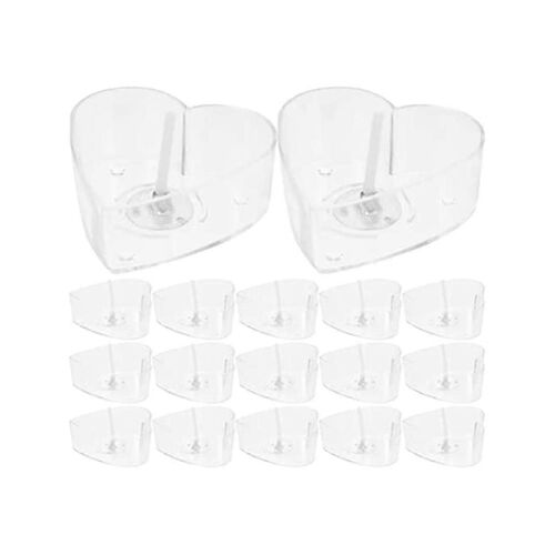 30PCS Coeur En Forme De Bougie Chauffe-Plat Tasses avec Mèches Clair Amour Coeur Bougie Cire Boîtes Pots Cas pour