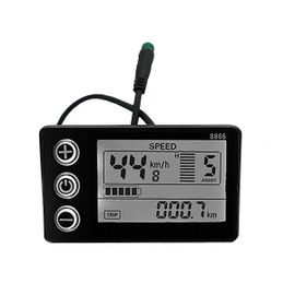 Lcd-S866 Compteur D'affichage Lcd Pour Vélo Électrique 24v 36v 48v Panneau De Commande De Vélo Électrique Avec Prise Étanche Ebik