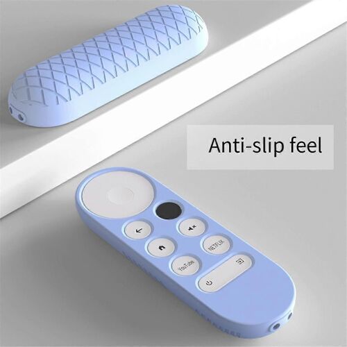 Étui en silicone souple pour Google Remote Control Housse de protection Coque pour Google TV 2020 Télécommande vocale A
