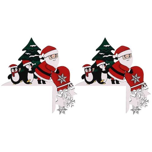 Décoration de Noël Door Toppers,Décorations de panneau d'angle de cadre de porte supérieure,Ornement de décor de cadre de maison pour