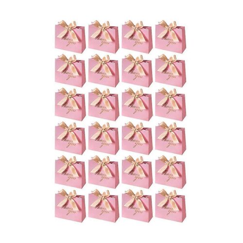 24Pack Petit Merci Cadeau Sac Party Favor Sacs Traiter Boîtes avec Or Noeud Ruban,Papier Cadeau Sacs