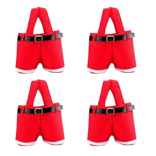 Sac cadeau, pantalon de père Noël, sac de bonbons de Noël, sac de bonbons de Noël portable, récipient de bonbons M