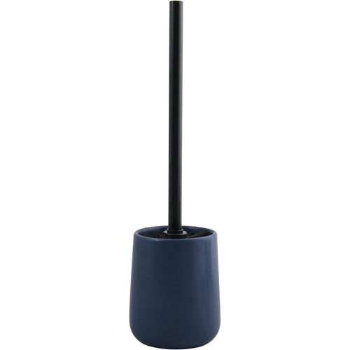 Brosse WC avec Support CéramiqueModèle MAONIEPoils résistants à l'usure10,4x38,8cmà PoserServiteur WC Non FixeDesign Classique et élégantNoir Mat