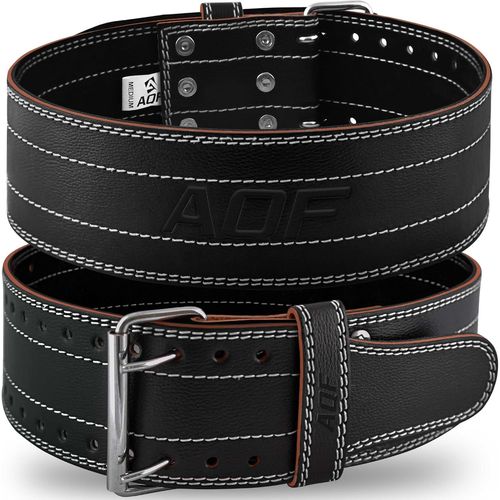 Loc-Ceinture Musculation Homme | 6mm Réglable 100% Cuir Véritable Ceinture De Force Powerlifting | Lombaire D'haltérophilie B Pour Weightlifting,Bodybuilding & Gym Fitness