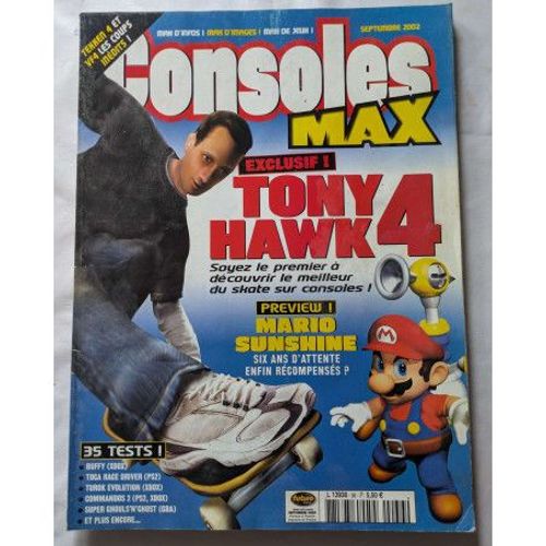 Consoles Max N° 36 - Septembre 2002 - Magazine Jeux Vidéo - Tony Hawk - Mario Sunshine