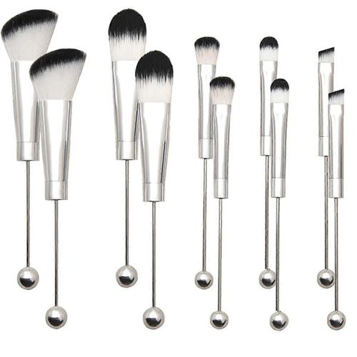 Lot De 10 Pinceaux De Maquillage Perlés À Faire Soi-Même 