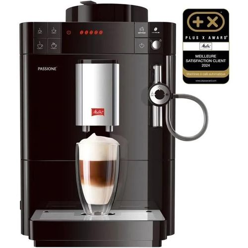 Melitta CAFFEO Passione - Machine à café automatique avec buse vapeur Cappuccino - 15 bar - noir