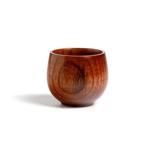 Tasse en bois massif Tasse à thé à eau en bois massif pour cuisine salon D