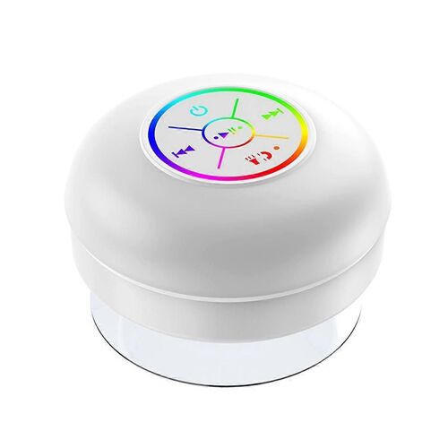 Enceinte Bluetooth LED colorée et lumineuse,petite enceinte blanche