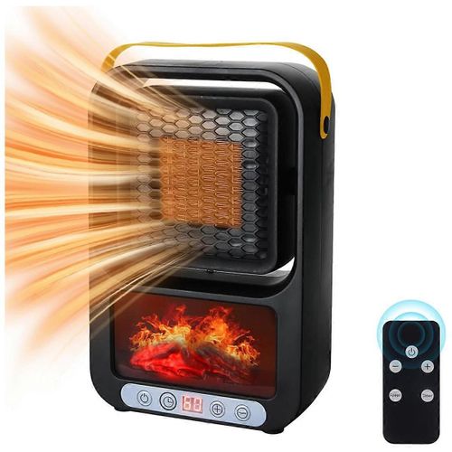 Petit radiateur d'appoint pour usage intérieur,radiateur de cheminée électrique portable,flamme 3D réaliste,mini pièce Sm