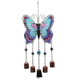 Papillon Géant En Fer Forgé – 38x37 Cm – Couleur Bleue – Décoration Murale – Neuf