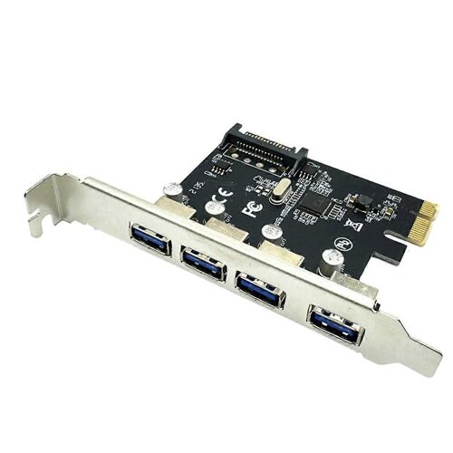 Carte d'extension PCI-E 4 ports USB 3.0 Hub PCI Express PCIe USB 3.0