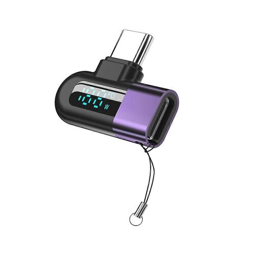 Adaptateur d'affichage numérique elough 6A Type C vers Type C OTG violet