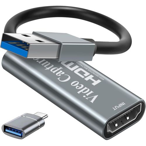 Carte D'Acquisition Vidéo Hdmi Vers Usb Carte De Capture, Carte Aquisition Video Hdmi, Capture Card Full Hd 1080P, Pour L'Édition Vidéo/Jeux/Streaming/Enseignement En Ligne[Z221]
