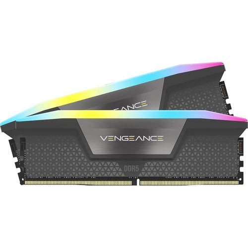 CMJAAGUR-Vengeance Rgb Ddr5 32Go (2X16Go) Ddr5 6000Mhz Cl30 Amd Expo Intel Xmp Icue Mémoire Informatique Compatible - Gris (Cmh32Gx5M2B6000Z30K)[M202]