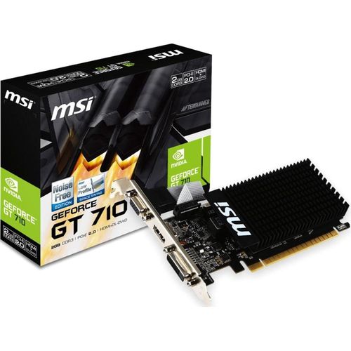 ASFASFq-MSI GT 710 2GD3H LP Carte Graphique Nvidia GT710 954 MHz 2048 Mo PCI Express Noir