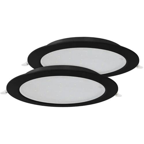 Luminaires de plafond LED encastré AURA PRIZMA 2x18W noir 2700K | Lot de 2 pcs | 425.010.018 | HOROZ