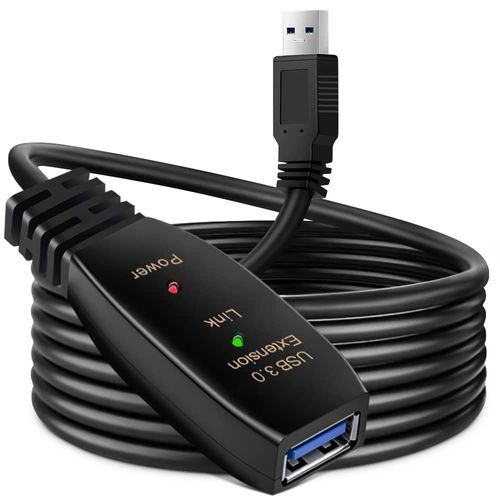 TIANYI-Câble d'extension USB 3.0 - Répéteur actif USB mâle vers femelle - Avec amplificateur de signal - Pour imprimantes, claviers, console de jeu, haut-parleurs, antenne WiFi, scanner, casques 5 mè