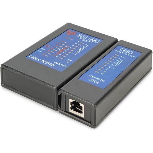 TGRF-Testeur de câble réseau - pour câbles RJ45 & RJ11 - avec testeur PoE - détection du blindage - pour câbles CAT 5, CAT 5e, CAT 6 et CAT 6A - Noir