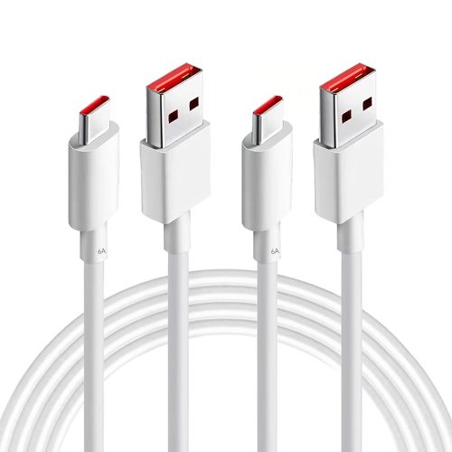 ERSAN-2 Pièces 120W pour Xiaomi Cable USB C Charge Rapide, 6A Câble USB Type C pour Recharge de 2m, Câble Hyper Charge Transfert 480 Mbps pour Xiaomi 13T Pro, 12T Pro, 12T, 11TPro, Redmi Note et Autr