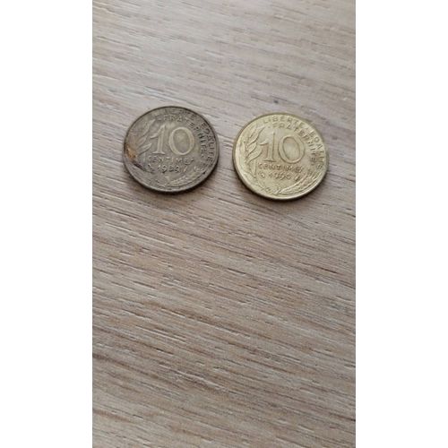 Pièces De Dix Centimes De Francs