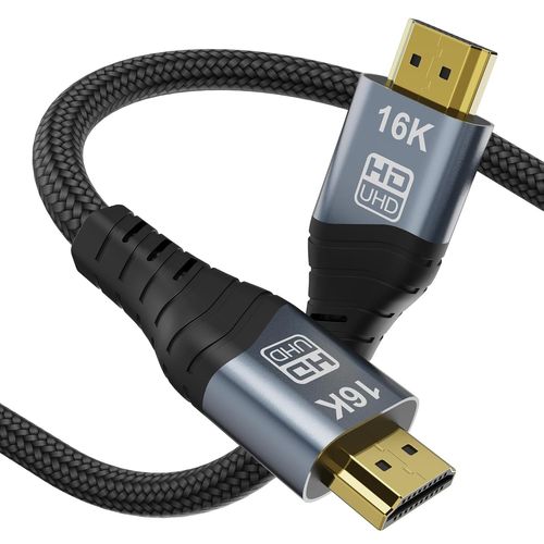 CFRY-16K HDMI 2.2 Cable Real UHD HDR 96Gbps 16K@60Hz 8k @240hz 4K@480Hz Support HDCP 3D HDMI Cable for PS4 SetTop Box HDTVs Projectors (1M)