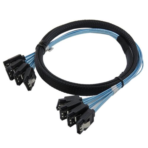 H0101 Câble SATA Haute Vitesse 6 Gbps pour Serveur 1m