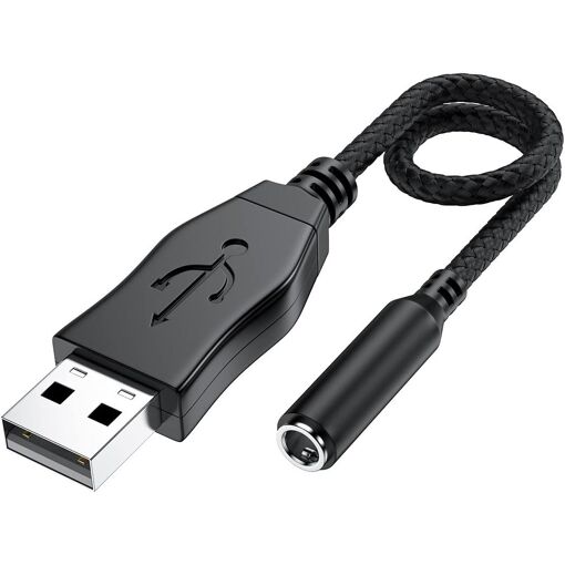 Carte Son Externe USB 6-en-1 Sudemota - Conversion Audio 5.1 Pour PC Portable, En Aluminium