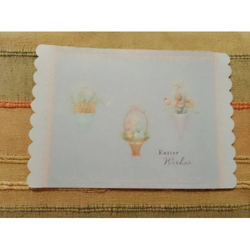 Carte Postale Colorée "Easter Wishes" Années 2000.