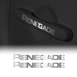 Autocollants - Jeep - Renegade - Chromé - 10 Cm - 2 Pièces