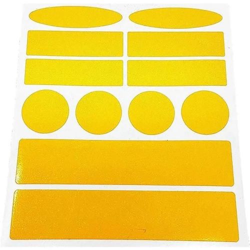 Sticker Autocollants Réflechissants, Jaune, Table 14 X 16 Cm